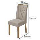 Conjunto 8 cadeiras Apogeu Amêndoa/ - Móveis Lopas