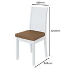 Conjunto 8 cadeiras Athenas Branco/ - Móveis Lopas