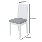 Conjunto 8 cadeiras Athenas Branco/ - Móveis Lopas