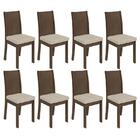 Conjunto 8 cadeiras Athenas Imbuia/ - Móveis Lopas