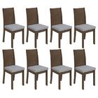 Conjunto 8 cadeiras Athenas Imbuia/ - Móveis Lopas