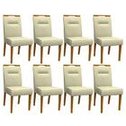 Conjunto 8 cadeiras Itália Ipê/ - Pr Móveis