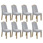 Conjunto 8 cadeiras Vênus Amêndoa/ - Móveis Lopas