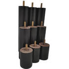 Conjunto 9 Pés Anti Refluxo De Madeira Para Cama Box Pés Fixos