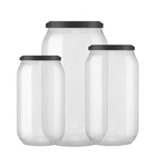 Conjunto 9 Potes Vidro Tampa Metal 370/720/100ml Class Home