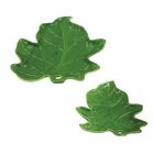 Conjunto  De Pratos De Ceramica  Folhas  2 Pcs G 29cm X 24 1c