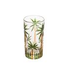 Conjunto  Jarra E 6 Copos De Cristal Palm Tree Handpaint  1 2
