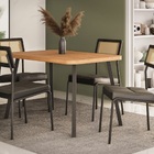 Conjunto  Mesa 1 20 Carraro Stellar Nogal-preto  Com 4 Cadeir