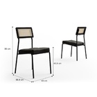 Conjunto  Mesa 1 20 Carraro Stellar Nogal-preto  Com 4 Cadeir