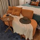 Conjunto  Sofá Curvo Orgânico + 02 Puff  Luna Boucle - Montan