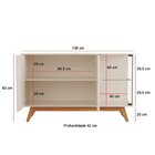 Conjunto Açaí Ripado De Cristaleira E Buffet 3 Portas Pérola