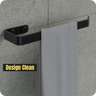 Conjunto Acessórios Banheiro Preto Kit Peças Metal Lavabo 4u