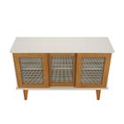 Conjunto Adega E Buffet England 3 Portas Off White Nature