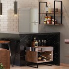 Conjunto Adega Espelhada 6 Garrafas E Prateleira Suspensa Est