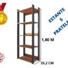 Conjunto Ajl Com 02  Estantes C/ 05 Platereiras De Madeira Mo