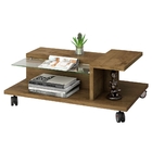 Conjunto Alemanha Painel e Mesa de Centro Madeira Rústica