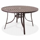 Conjunto Alumínio Mesa Redonda Ripada 120cm Porto Rico E 4 Po