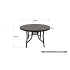 Conjunto Alumínio Mesa Redonda Ripada 120cm Porto Rico E 4 Po