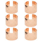 Conjunto Anel Argola De Guardanapo Metal Rosegold 6 Peças Mod9