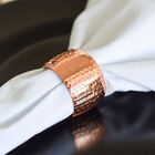 Conjunto Anel Argola De Guardanapo Metal Rosegold 6 Peças Mod