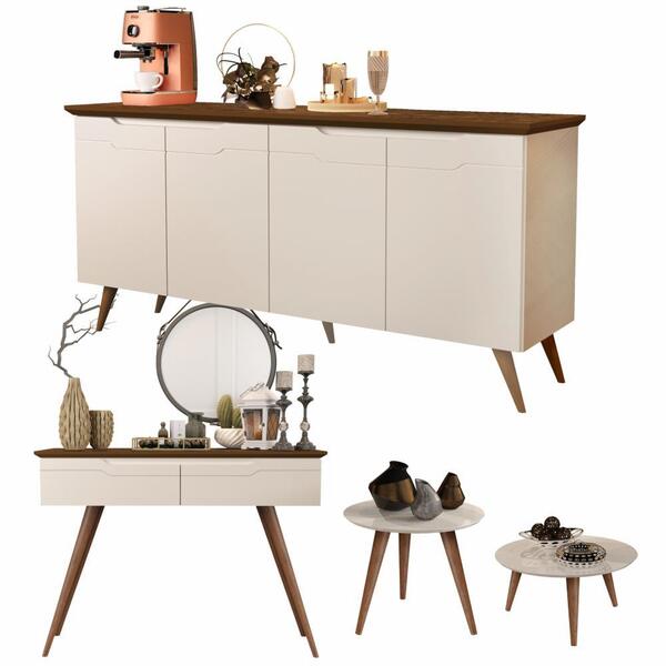 Conjunto Aparador 2 Gav E Buffet 4 Portas Outlet/mesa Centro