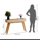 Conjunto Aparador 2 Gavetas 133cm Aros E Buffet Para Sala De