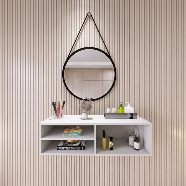 Conjunto Aparador + Espelho Para Estúdio Multiuso