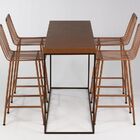 Conjunto Aparador Bistrô Montana Com 4 Banquetas Em Ferro Ala