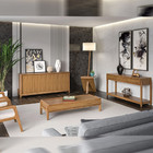 Conjunto Aparador Buffet E Mesa De Centro Mordor Champagne G6