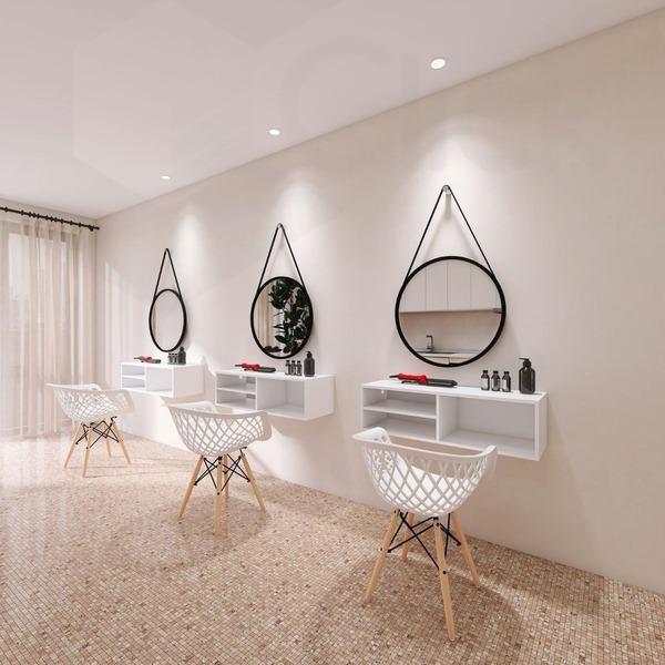 Conjunto Aparador Com Espelho E Cadeira Para Comércio  Compac