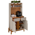 Conjunto Aparador E Cantinho Do Café Majé Off White Cedro