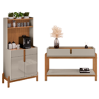 Conjunto Aparador E Cantinho Do Café Majé Off White Cedro