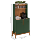 Conjunto Aparador E Cantinho Do Café Majé Verde Oliva Cedro