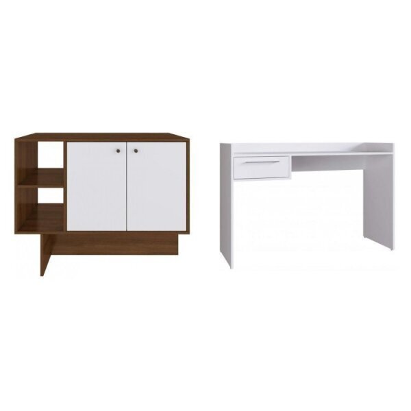 Conjunto Aparador E Escrivaninha Estilare Branca Branca