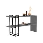 Conjunto Aparador E Espelho Com Alça Liverpool Onix Preto Cas