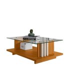 Conjunto Aparador E Mesa De Centro Frizz Cinamomo/off White