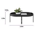 Conjunto Aparador E Mesa De Centro Monaco Com Pés Metálicos L