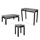 Conjunto Aparador E Mesas Sala Industrial Zolir Preto