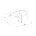 Conjunto Aparador Mesa De Centro E Canto Grimaldi Base Em Aço