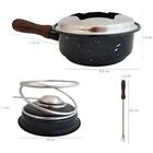Conjunto Aparelho De Fondue Jogo 12 Peças Panela Esmaltada