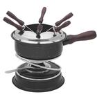 Conjunto Aparelho De Fondue Jogo 12 Peças Panela Esmaltada