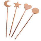 Conjunto Aperitivo 4 Peças Em Aco Inox A11,5cm Cobre