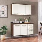 Conjunto Armário Aéreo 120cm E Balcão 118cm Doce