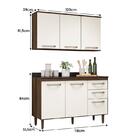 Conjunto Armário Aéreo 120cm E Balcão 118cm Doce