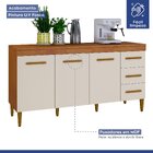 Conjunto Armário Aéreo 3 Portas E Balcão 3 Portas E 3 Gavetas