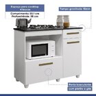 Conjunto Armário Aéreo 3 Portas E Balcão Para Cooktop 5 Bocas