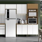 Conjunto Armário Aéreo E Balcão 100% Mdf 2 Portas 70cm Luna A