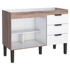 Conjunto Armário Aéreo E Balcão Bujaru Tamarindo Branco