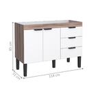 Conjunto Armário Aéreo E Balcão Bujaru Tamarindo Branco