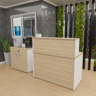 Conjunto Armário Baixo Balcão Atendimento Recepção Netmobil